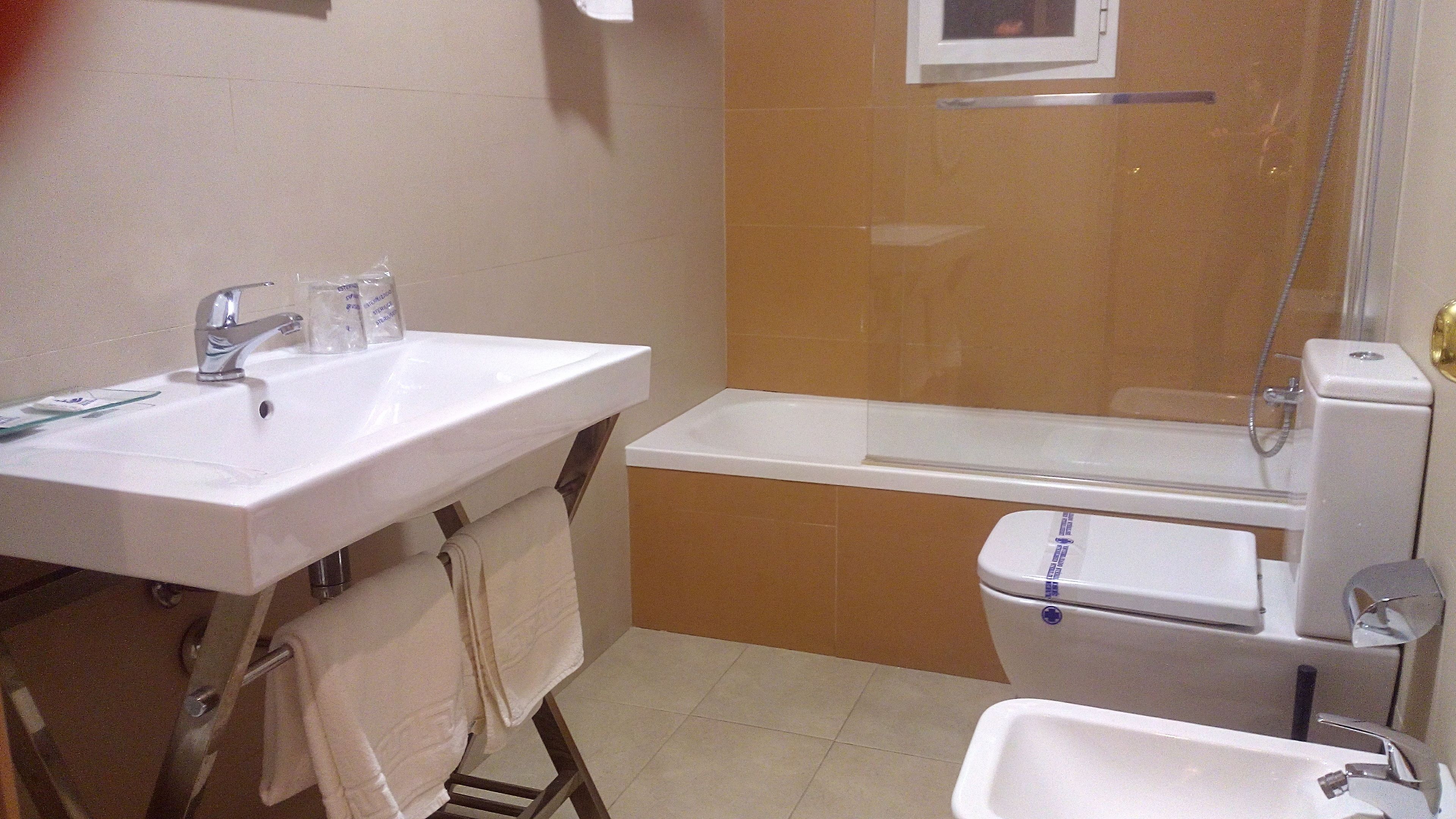 free toiletries, hair dryer, towels