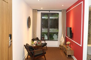 Suite studio luxueuse, 1 lit double | Détail de l’intérieur