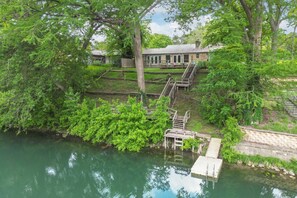 Exterior - Maverick's River Haus - Spectacular Guadalupe Riverfront, Main + Guest Haus, Sleeps 12! (Canyon Lake)