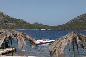 On the beach, beach bar