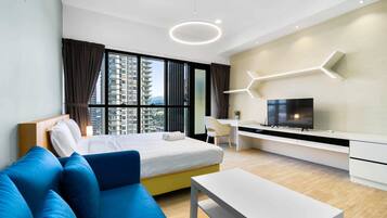 Elite Studio | 2 bilik tidur, ruang kerja komputer riba, seterika/papan seterika