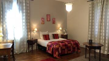 Comfort Double Room, 1 Queen Bed, Private Bathroom, Garden Area (Pigeonnier) | Individually decorated, individually furnished, desk, blackout curtains