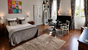 Comfort Double Room, Private Bathroom (Suite du Clocher) | Premium bedding, desk, blackout drapes, soundproofing
