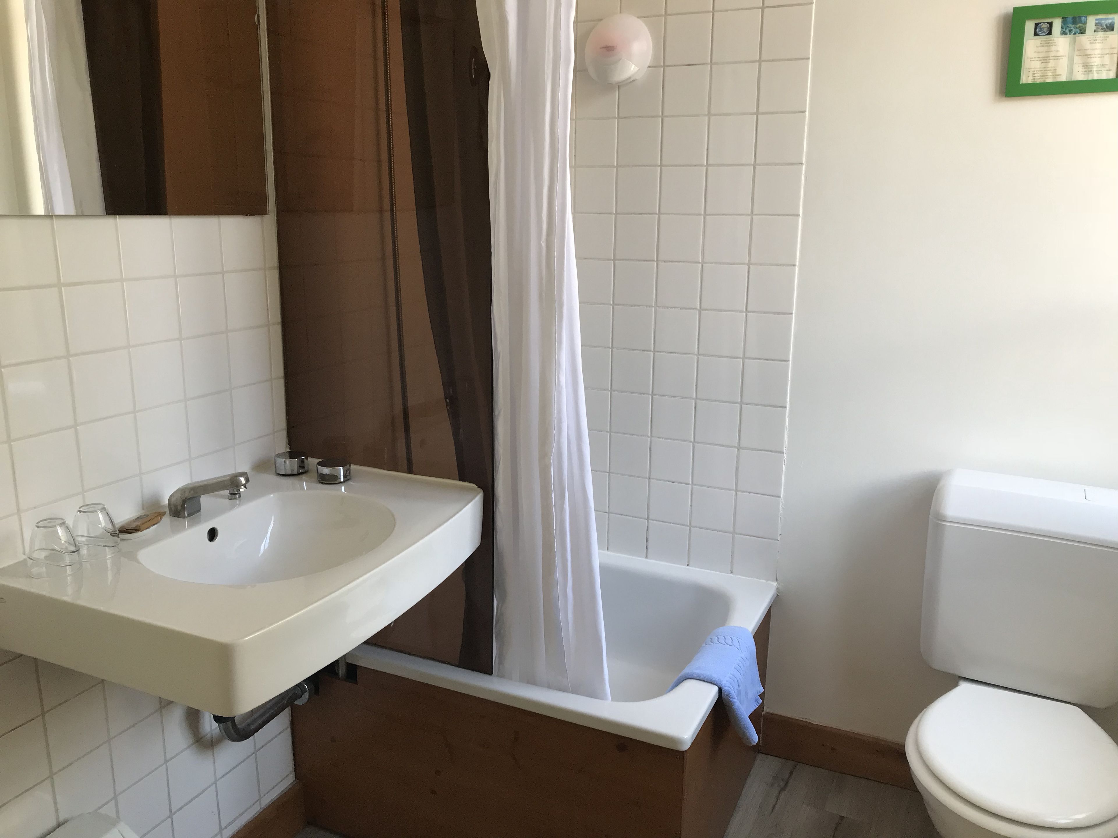 free toiletries, hair dryer, towels