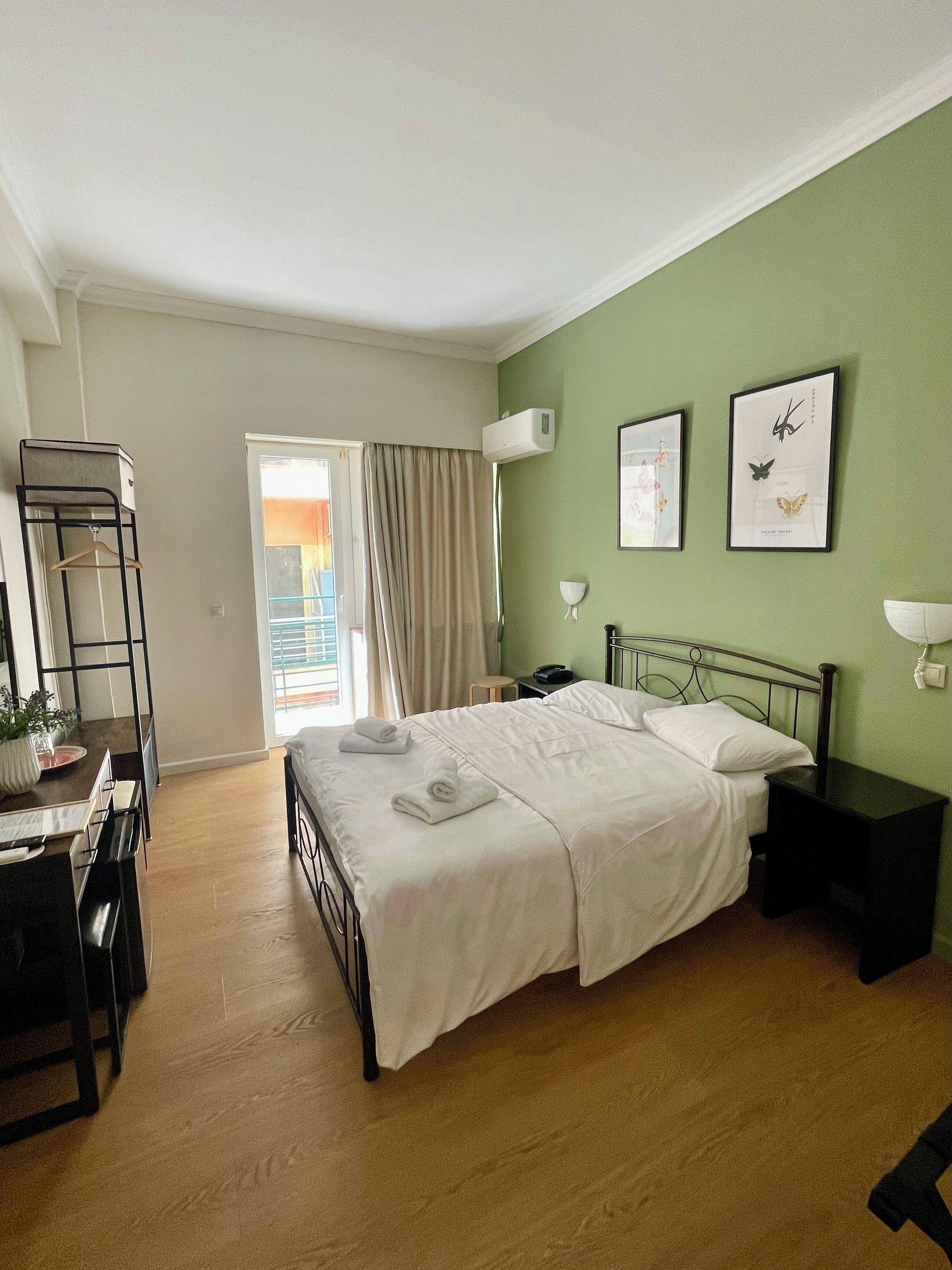 Premium Double Room | Desk, laptop workspace, blackout drapes, iron/ironing board