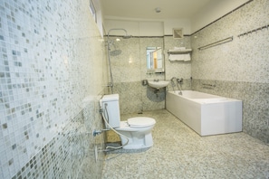 Family Twin Room, 1 Bedroom, Non Smoking, City View | Bathroom | Shower, free toiletries, hair dryer, slippers - My Lan Hanoi Hotel (Hanoi)