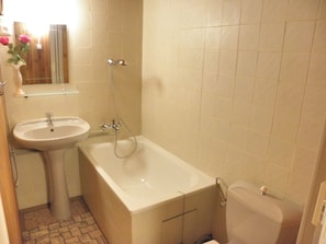 Apartamento premium, 1 quarto, vista para a cidade | Banheiro | Chuveiro/banheira combinados, banheira de imersão