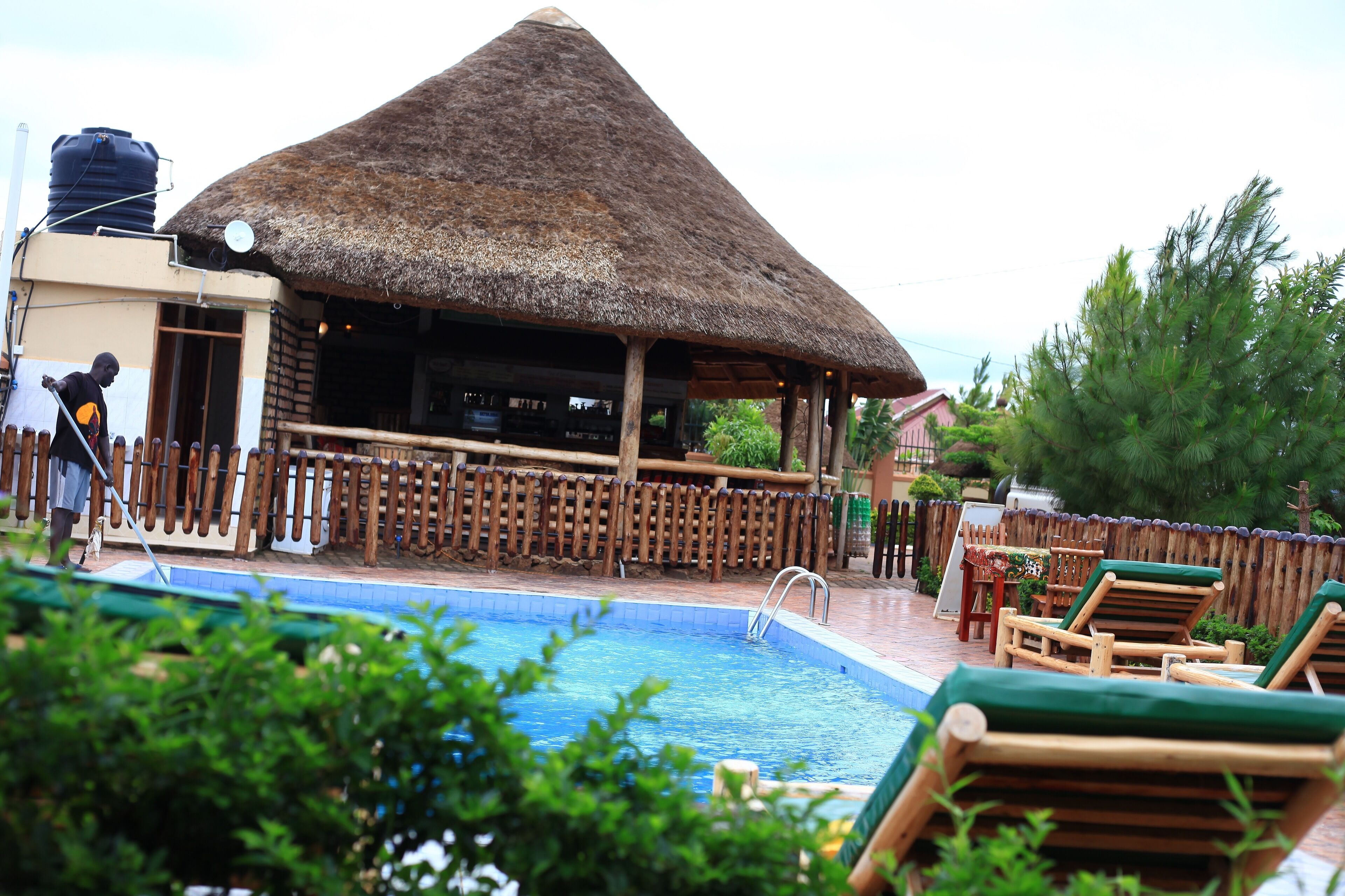 Outdoor pool, open 7:30 AM to 10:00 AM, sun loungers