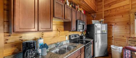 Kabin, 2 kamar tidur | Dapur pribadi | Oven dan mesin pembuat kopi/teh