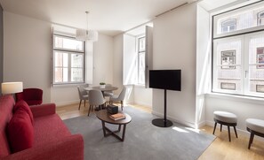 Apartment, 1 Bedroom (2 Adults + 2 Children) | Living room | 52-inch flat-screen TV with digital channels, TV - Grape Harbor Prata Apartments (Lisbon)