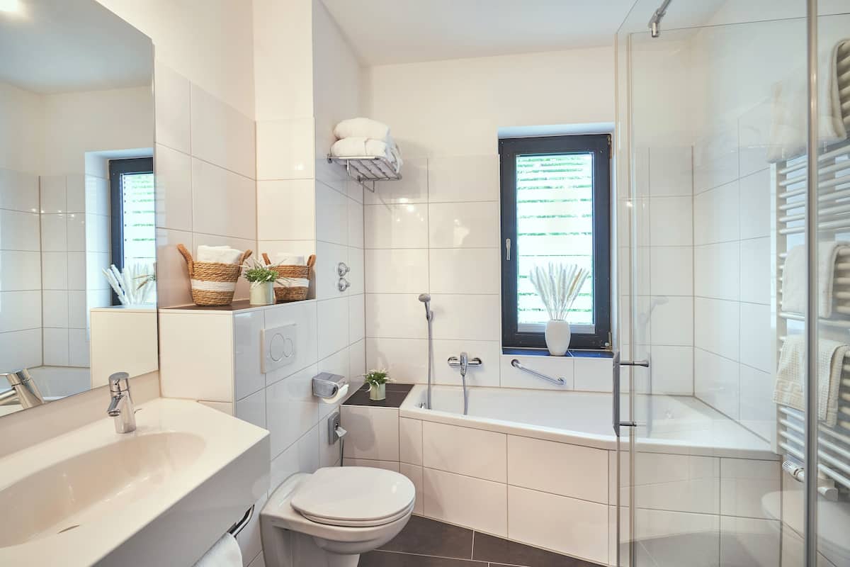 free toiletries, hair dryer, towels, soap