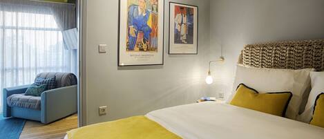 Suite – deluxe | Sengetøy av topp kvalitet, minibar og individuelt dekorert