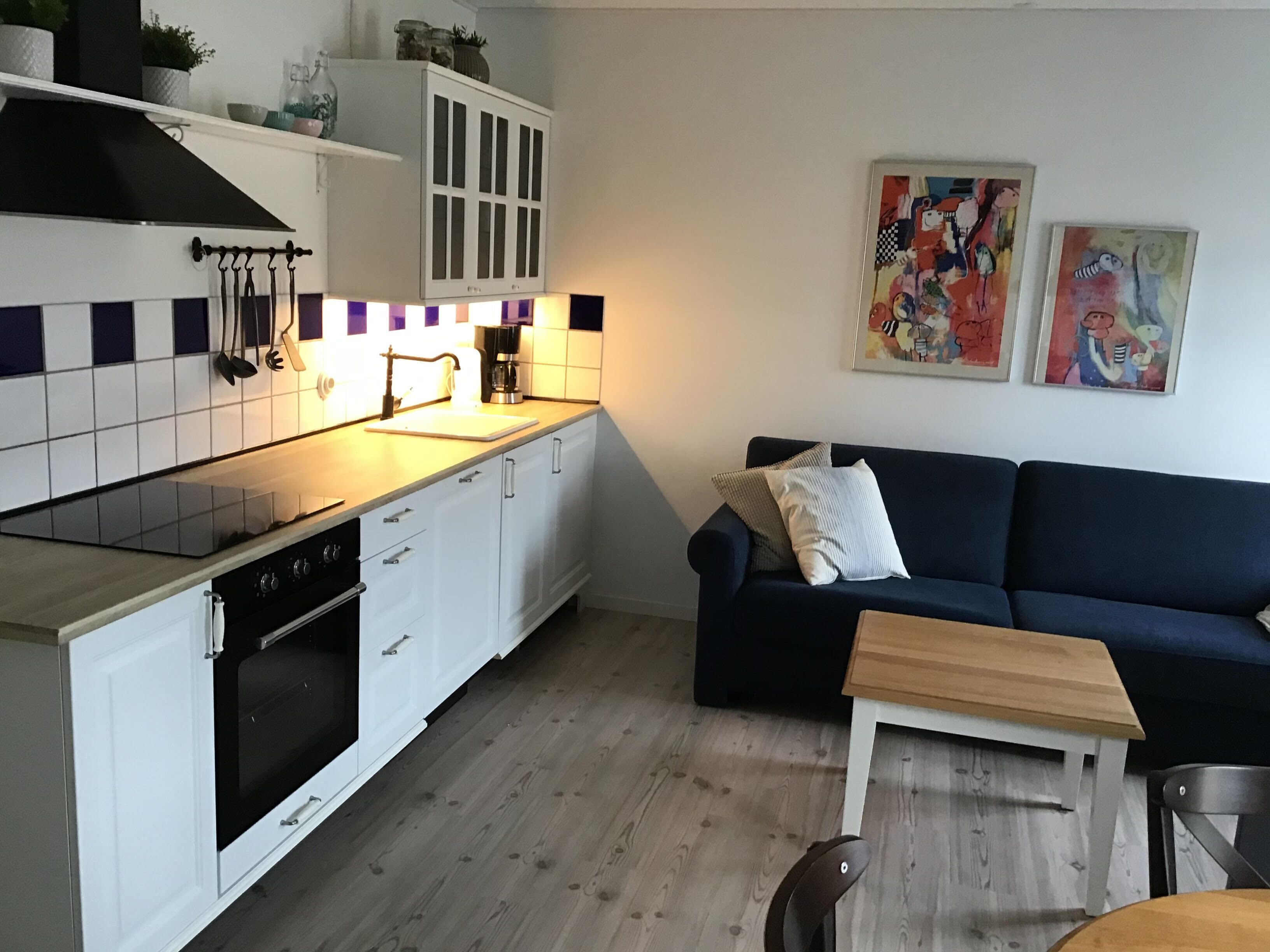 Superior Apartment, 1 Bedroom, Kitchen | Private kitchen | Full-size fridge, oven, stovetop, dishwasher
