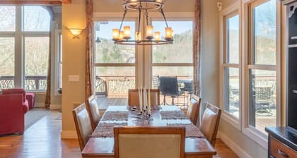 Waterfall View! Large Deck, Hot Tub, Outdoor Fire Pit!