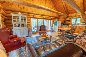 Living area - Tioga Falls Cabin: Ultimate Summer Retreat – Canoeing, Fishing & Fun! (L'anse)