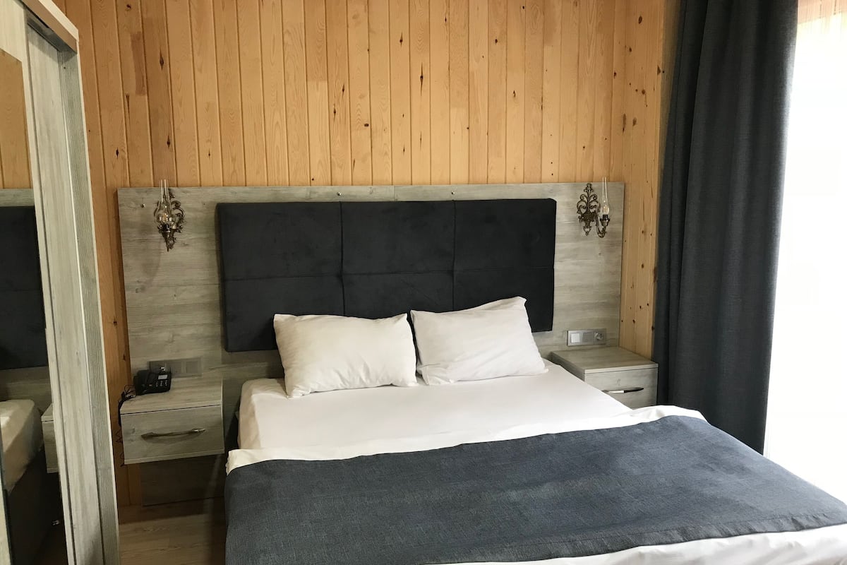 Chambre Double, 1 lit double, réfrigérateur, vue lac | Literie hypoallergénique, Wi-Fi gratuit, draps fournis