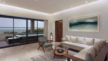 Presidential Double Room, 1 Bedroom, Bay View (Private Pool) | Living room