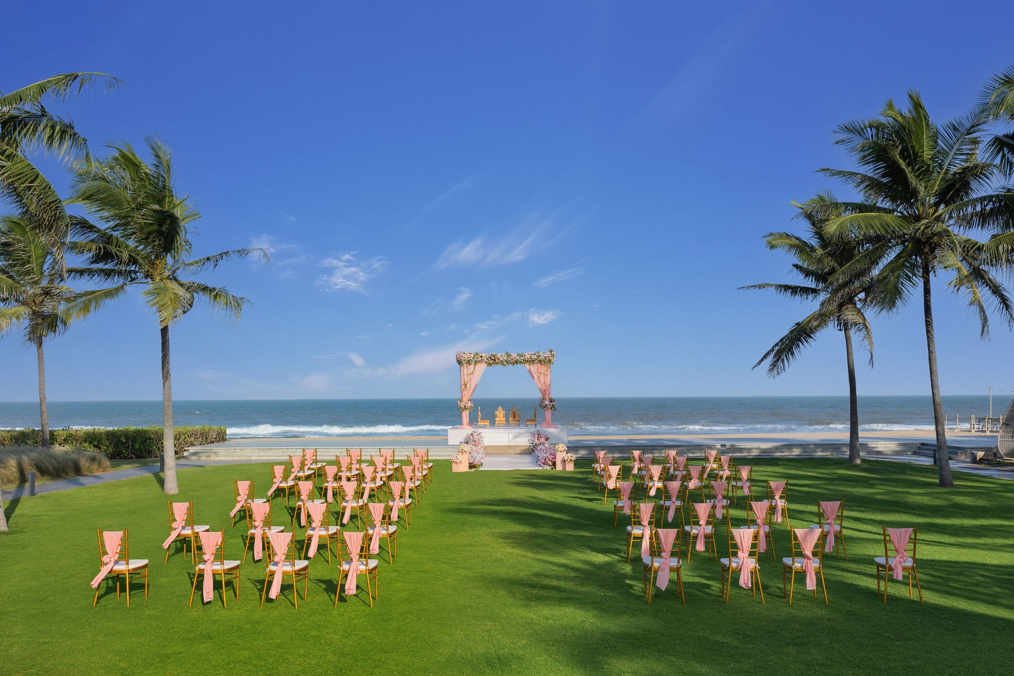 outdoor wedding area