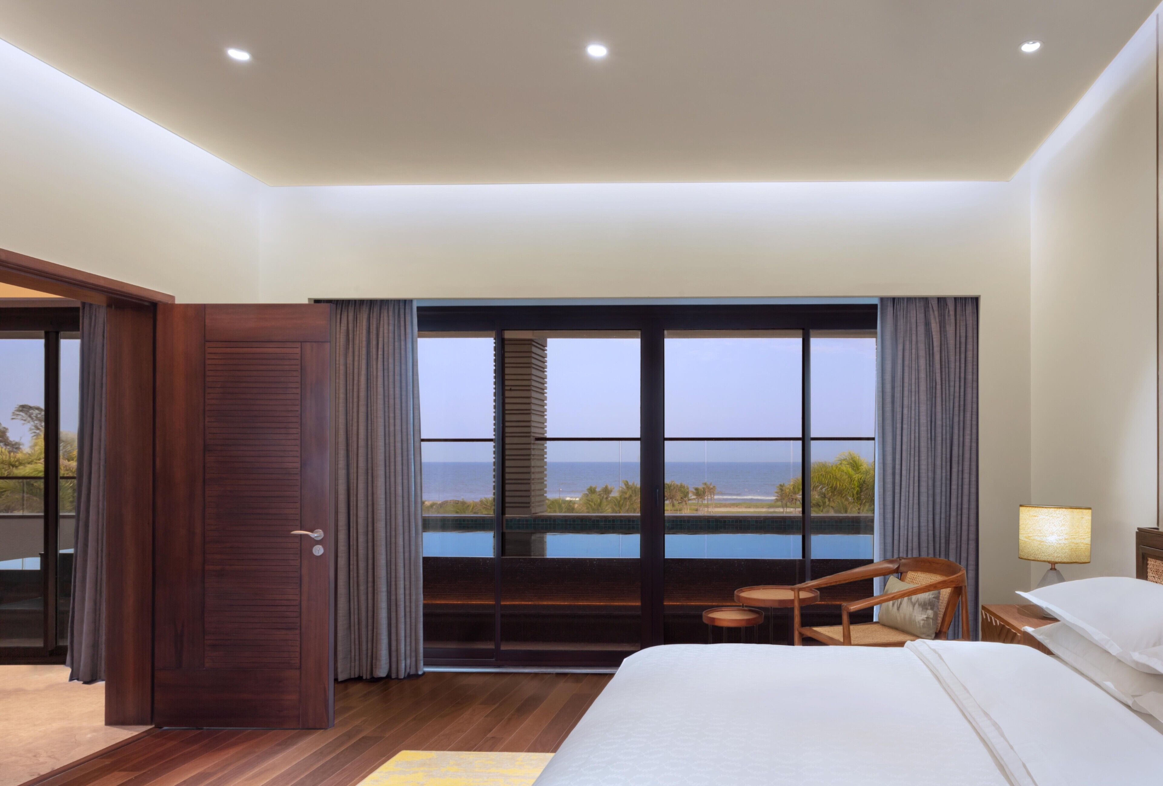 Presidentiële suite, 1 slaapkamer, uitzicht op de baai (Private Pool) | Uitzicht op strand/zee