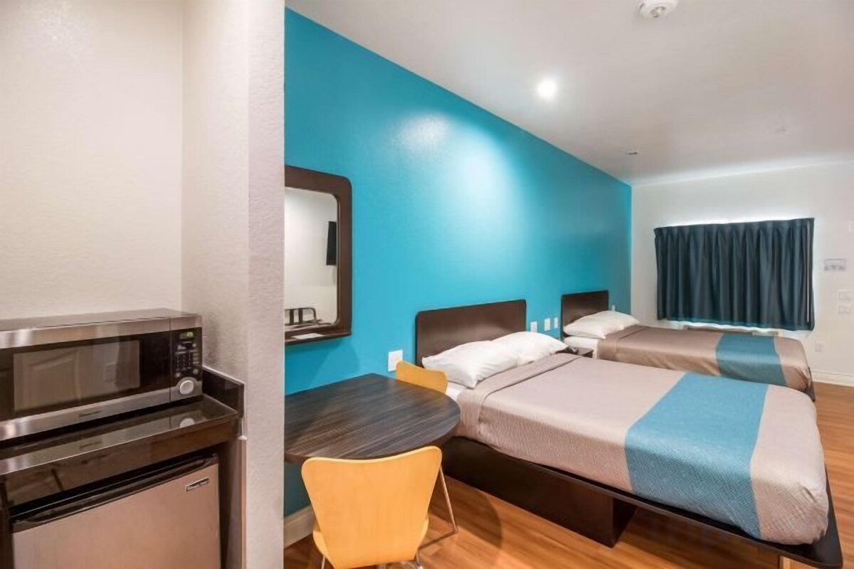 Premium bedding, desk, free WiFi, bed sheets