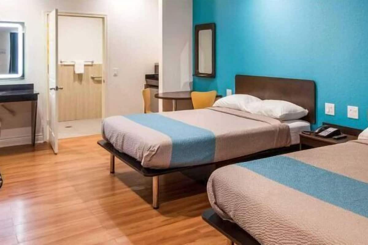 Premium bedding, desk, free WiFi, bed sheets