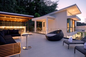 Outdoor dining - Stunning 7 bedroom pool villa, amazing sea views (talang)