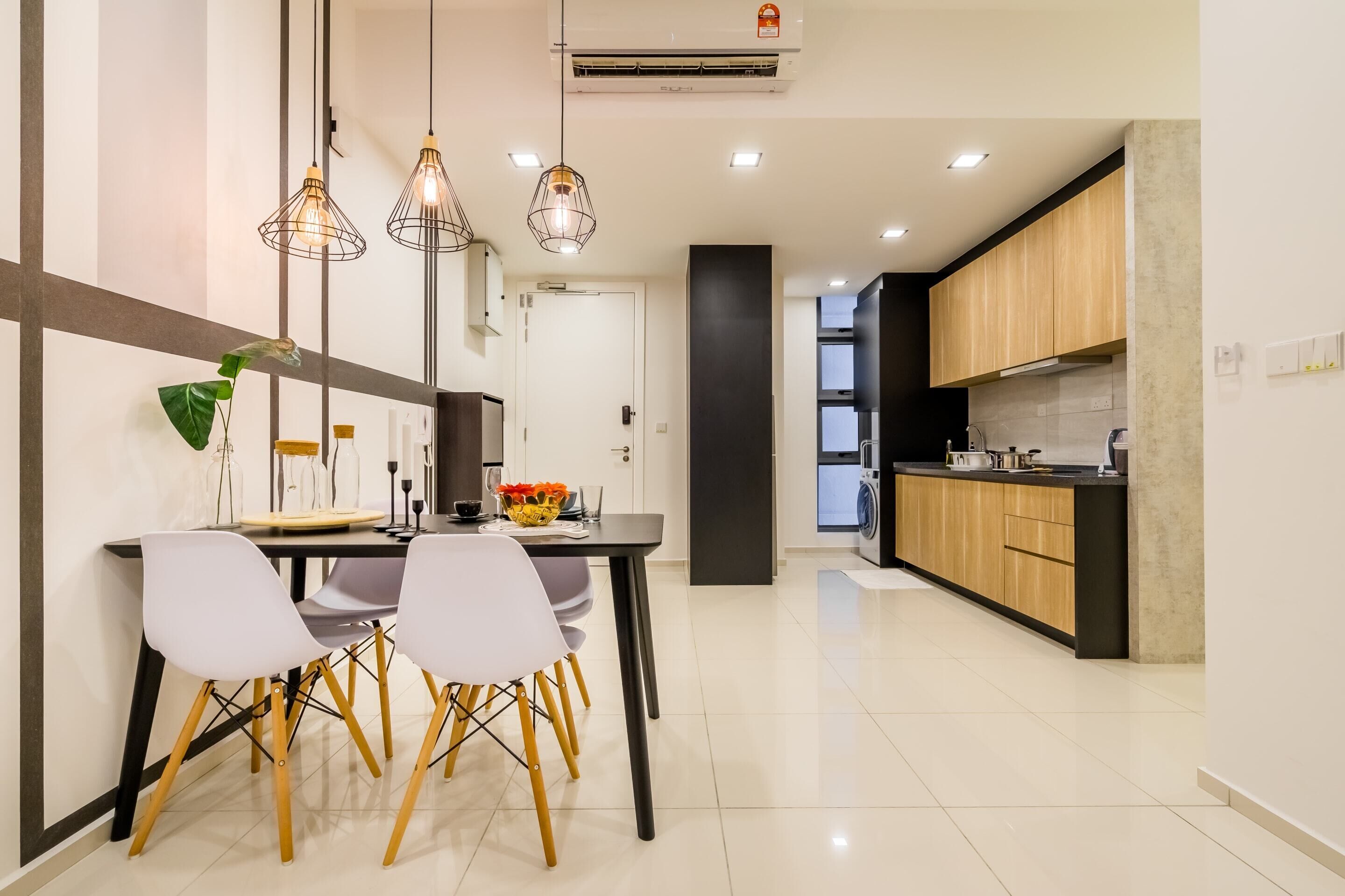 City Apartment, 2 Queen Beds | Private kitchen | Full-size fridge, microwave, stovetop, coffee/tea maker