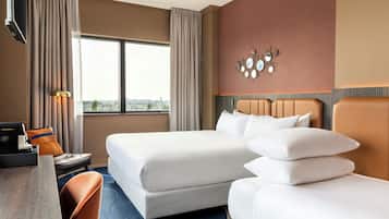 In-room safe, desk, laptop workspace, soundproofing