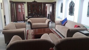 Historical Suite | Living room | LCD TV - Bassi Fort Palace (Chittorgarh)