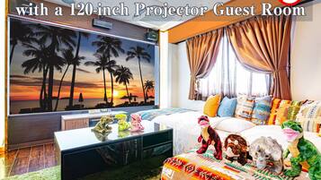 Suite, Non Smoking, Connecting Rooms (with 120-inch Projector) | Langsir/tirai gelap terus, Wi-fi percuma, cadar katil