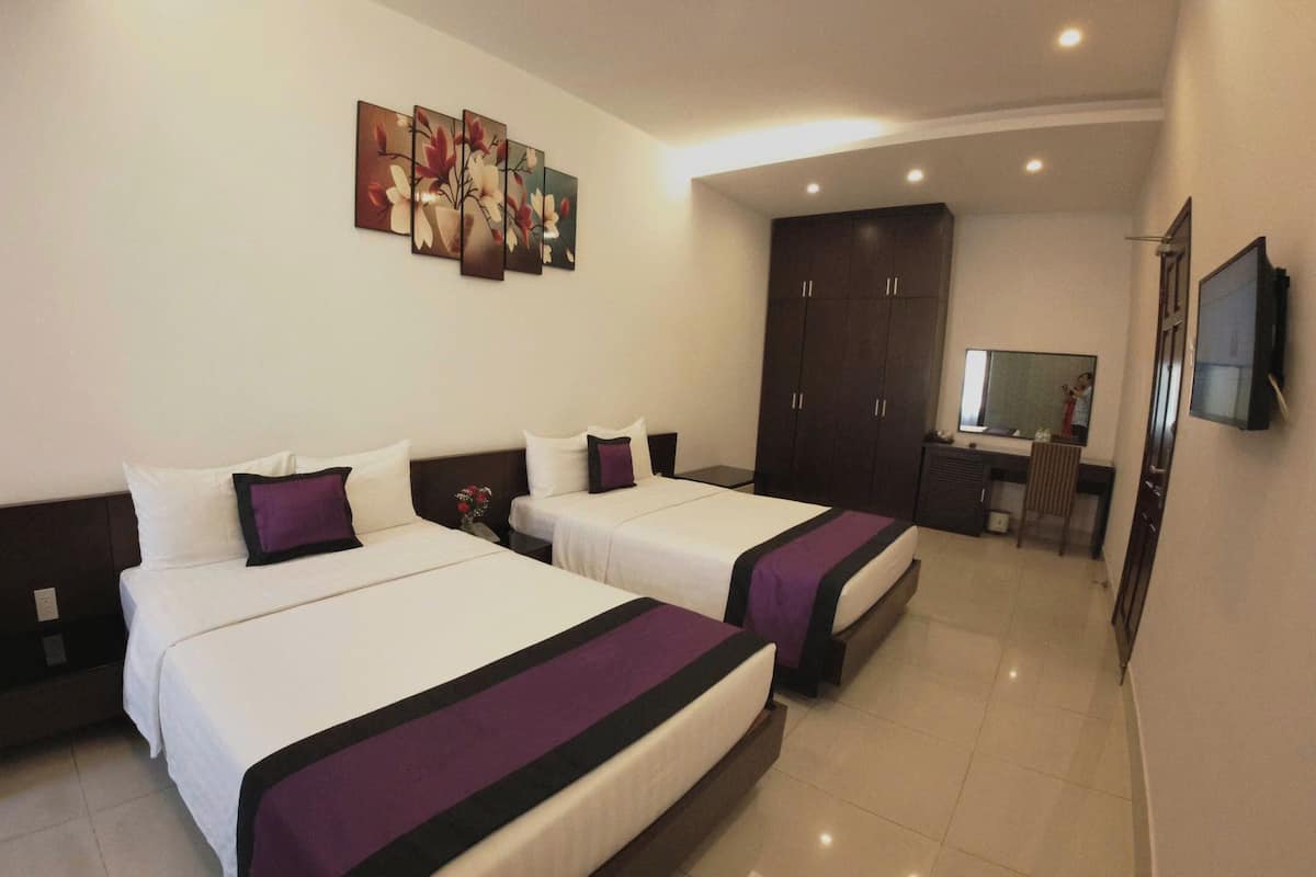 Phòng đôi dành cho gia đình, 2 giường cỡ queen, quang cảnh thành phố | 1 phòng ngủ, bộ đồ giường kháng dị ứng 