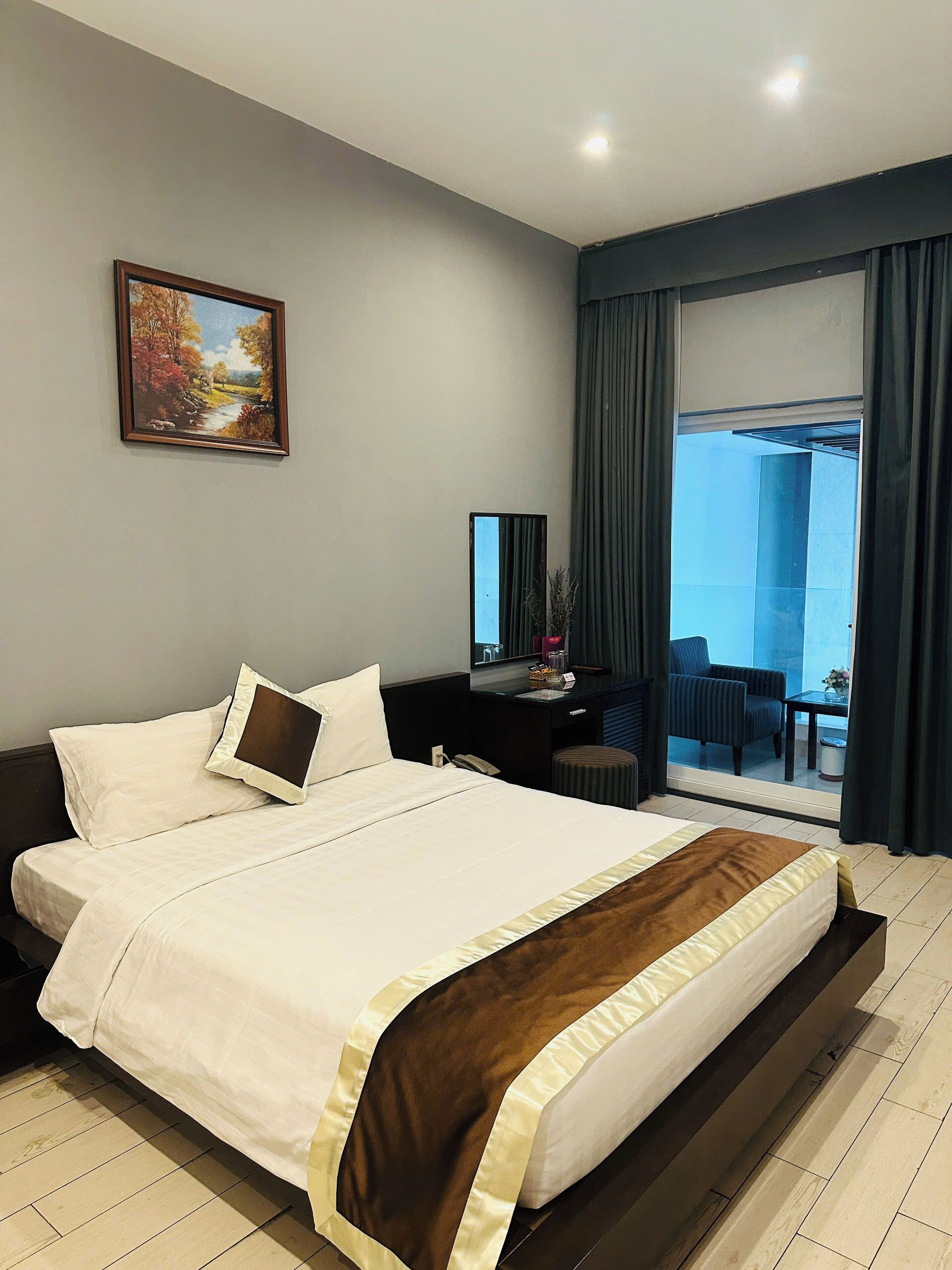 Phòng đôi Deluxe, ban công | 1 phòng ngủ, bộ đồ giường kháng dị ứng 
