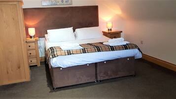Individually furnished, desk, laptop workspace, blackout drapes