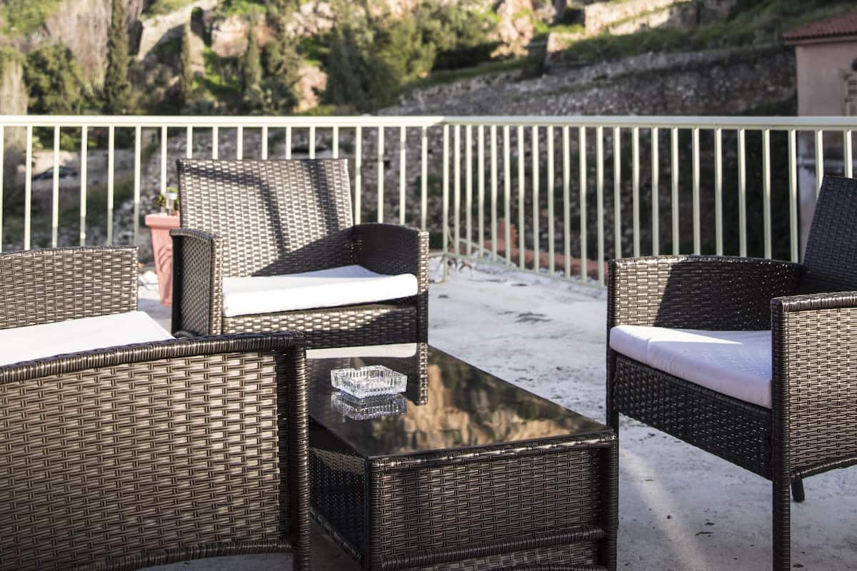Deluxe Double Room, Terrace | Living room | Flat-screen TV