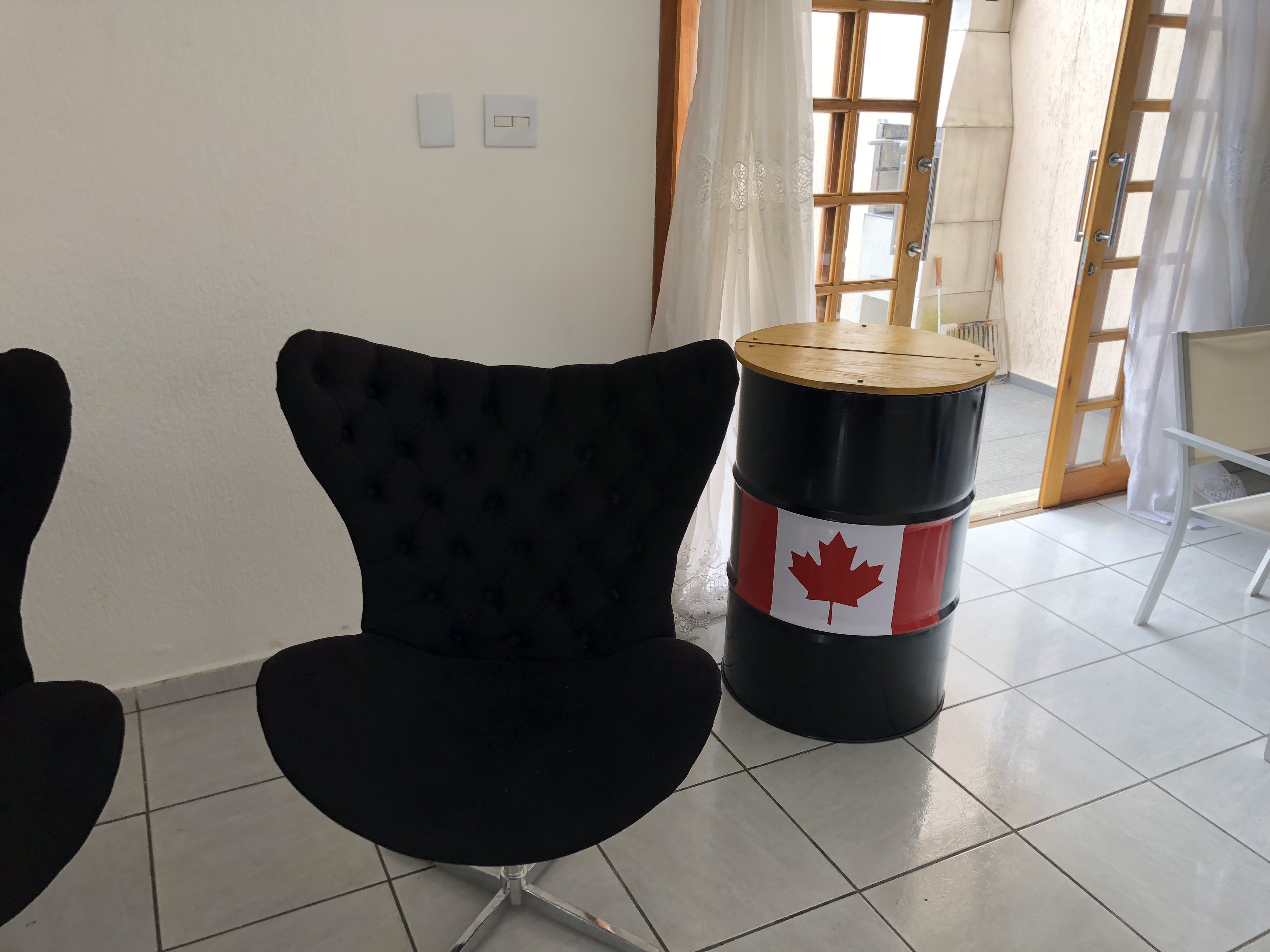 Área de estar no saguão