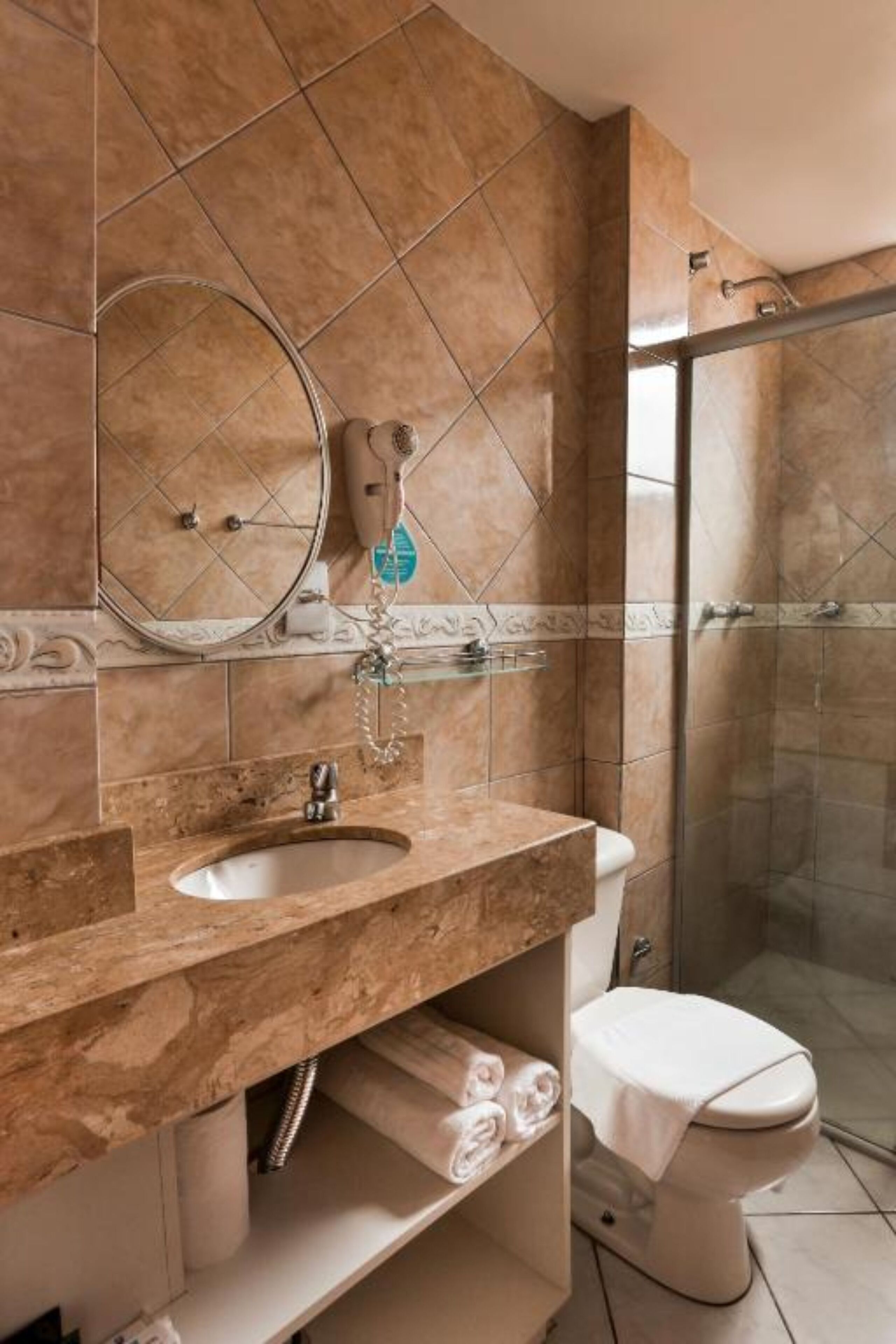 deluxe double room single use | bathroom | shower, free toiletries, hair dryer, towels