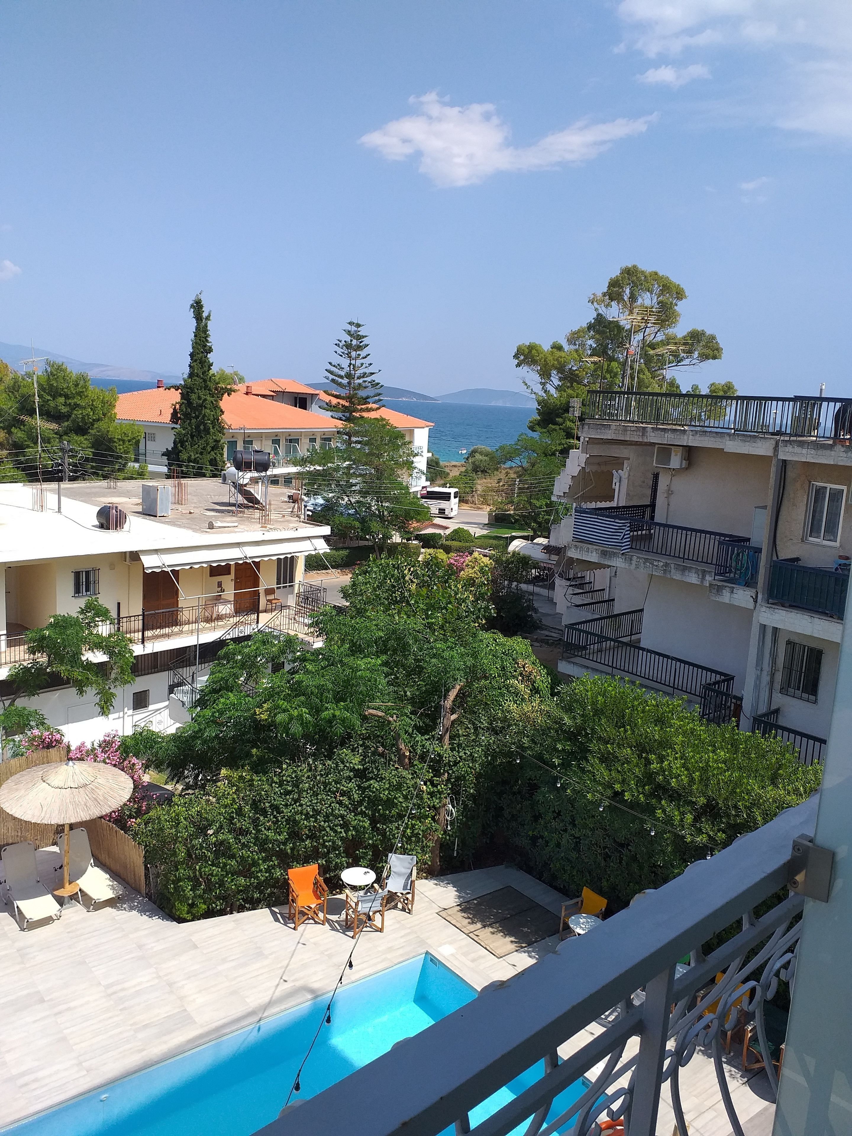 Double Room, Balcony, Partial Sea View | Balcony view