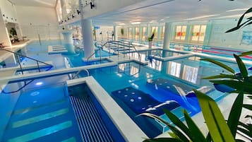 Indoor pool, seasonal outdoor pool