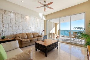 Condo | Living area | Flat-screen TV, DVD player - Encanto Living 0403 -1BR by Kivoya (Puerto Peñasco)
