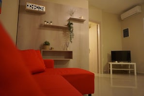 Deluxe appartement, balkon | Luxe beddengoed, individueel gedecoreerd, individueel gemeubileerd