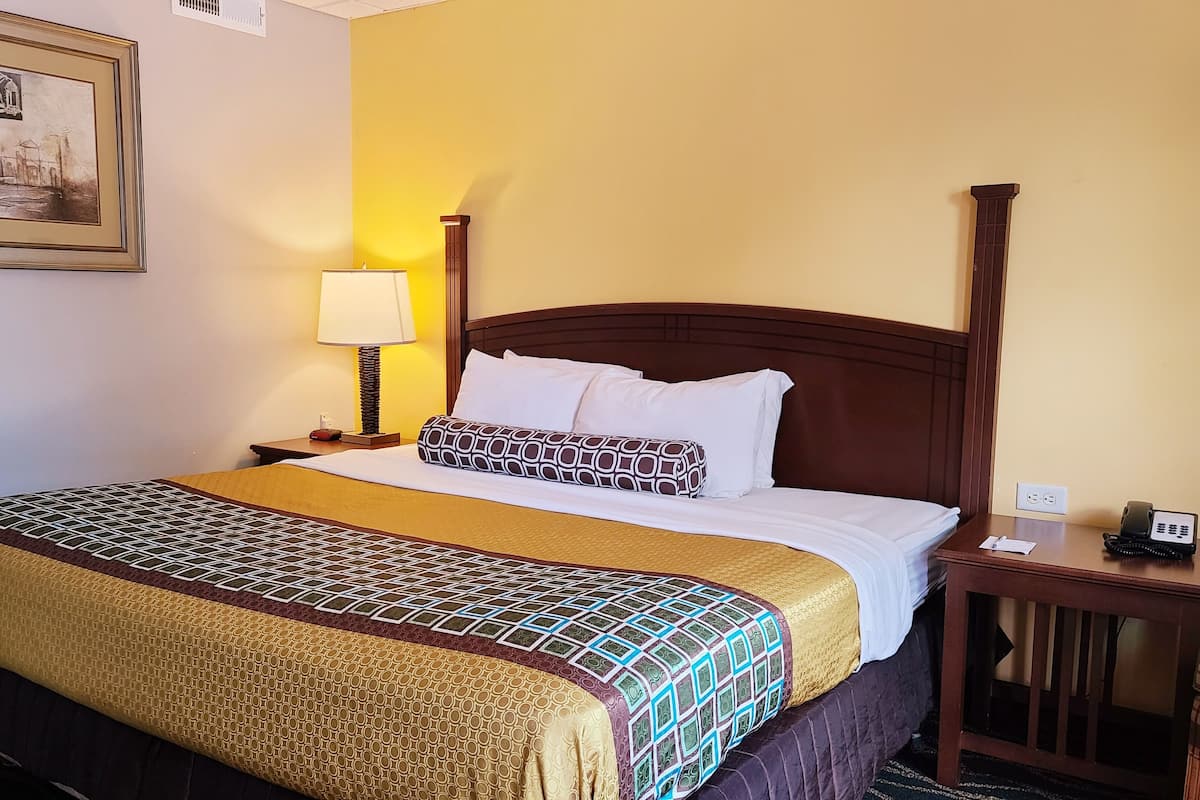 Standard Room, 1 King Bed | Desk, blackout drapes, soundproofing, iron/ironing board
