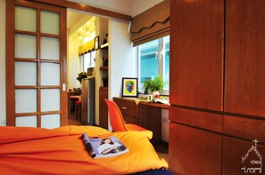 1 bedroom, laptop workspace, iron/ironing board, WiFi