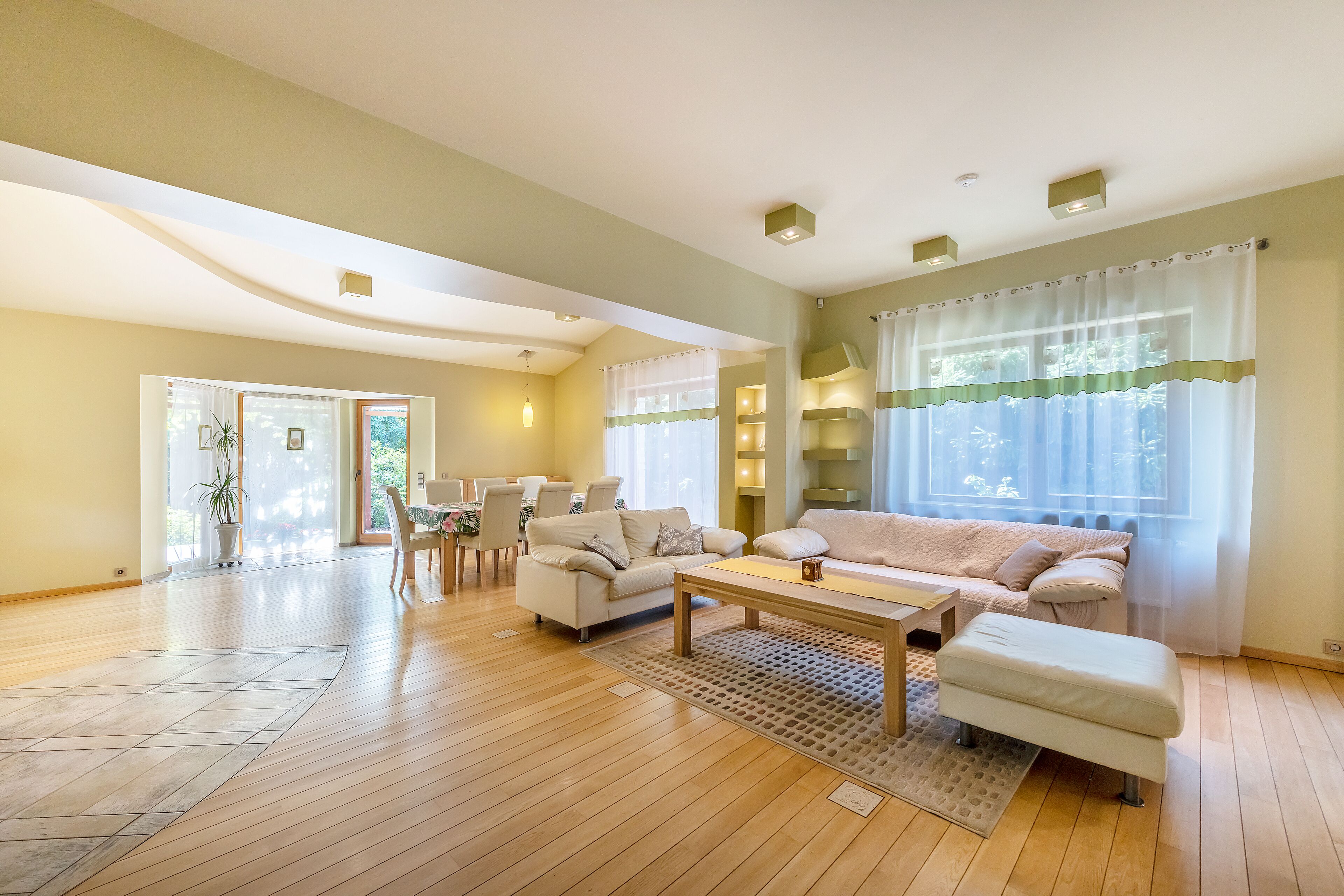 Smart TV, fireplace, DVD player, foosball