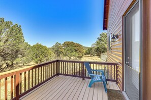 Terrace/patio - Hot Tub + Game Room! 30-Acre Vernon Retreat (Vernon)