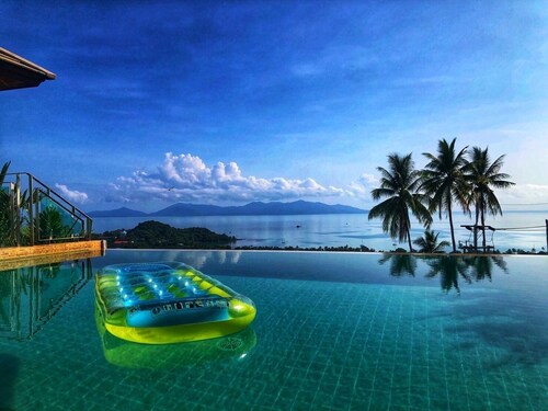  Meerblick, Komfort, gemütlich, 3 Schlafzimmer, Bophut Hill, Nordküste in der Nähe von Chaweng