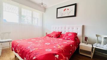 1 bedroom, iron/ironing board, travel crib, free WiFi