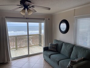 Smart TV, DVD player - Comfy Direct Oceanfront Condo. Our Happy Place can be Yours. Book a great deal! (North Myrtle Beach)