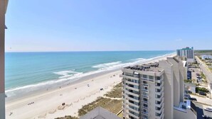 A high-rise hotel overlooking a beach with a clear view of the ocean. - Penthouse Stunning Ocean Views Lazy River Indoor Pool (North Myrtle Beach)