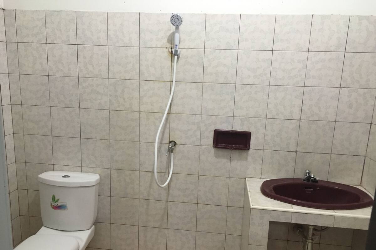 Douche, articles de toilette gratuits, serviettes fournies