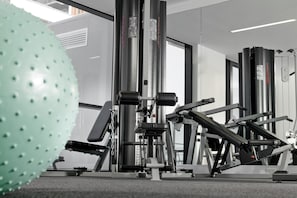 Stay fit and active in our well-equipped gym with weight machines and exercise equipment.